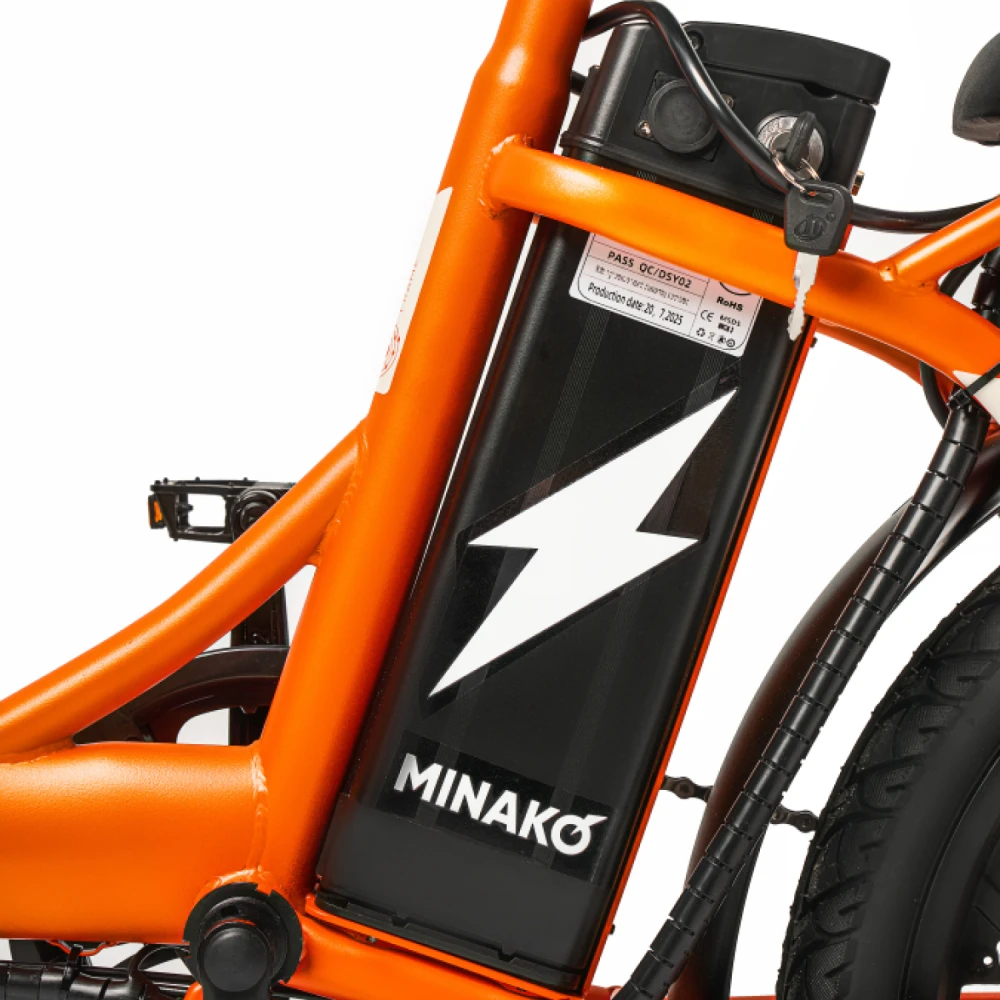 Электровелосипед Minako F7 оранжевый 5